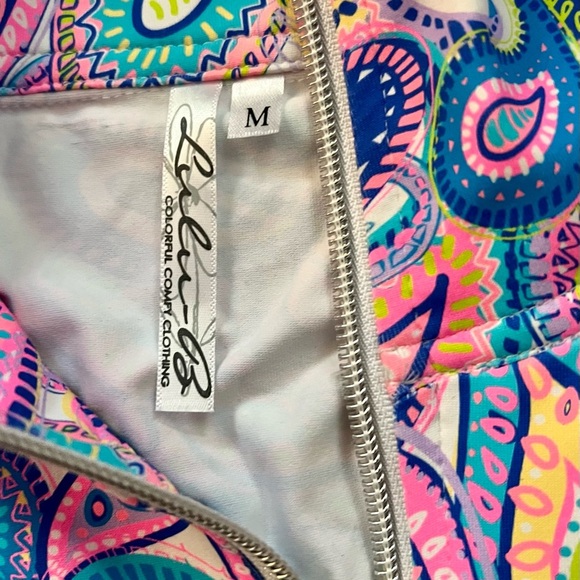 Lulu B Paisley UPF 50+ Sleeveless Zip Neck Dress NWT Medium new with tags resort - Picture 10 of 11